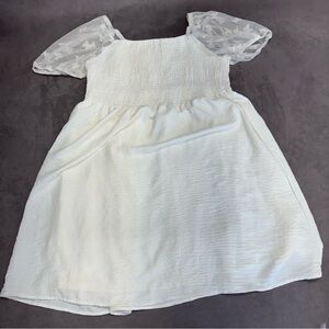 Just found women’s Charming White  Dress with Sheer Sleeves butterfly stretchy